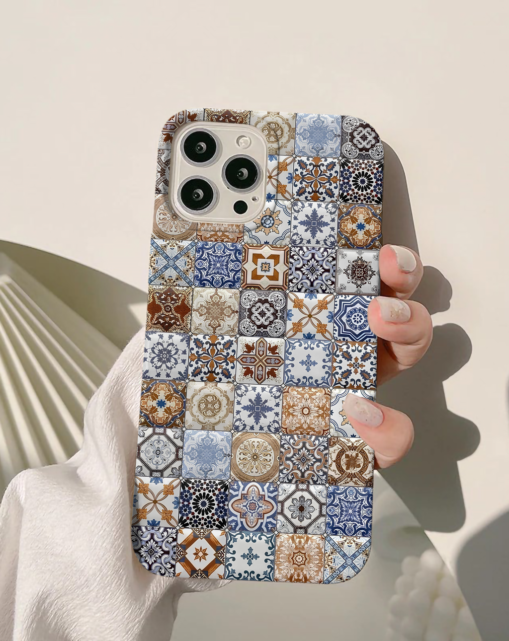 Vintage Mozaik Desenli Premium Telefon Kılıfı