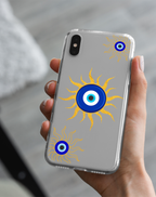 Güneş ve Nazar Premium Şeffaf Telefon Kılıfı