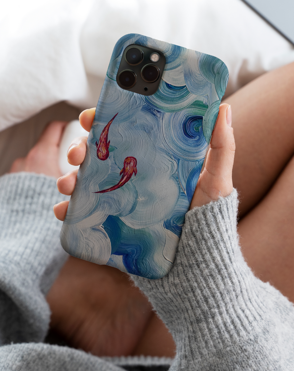 Abstract Koi Fish Art Premium Telefon Kılıfı