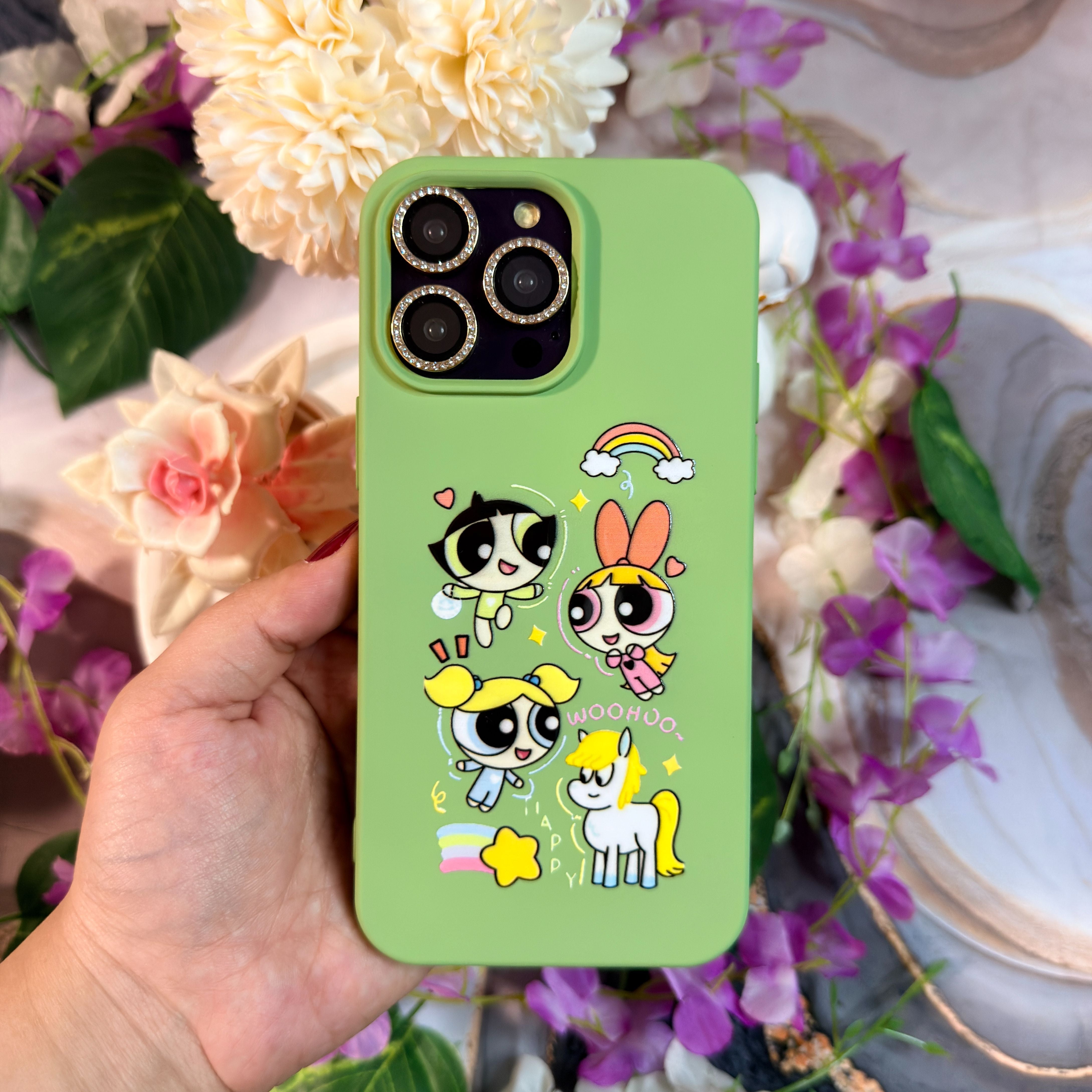 Powerpuff ve Unicorn Premium Telefon Kılıfı