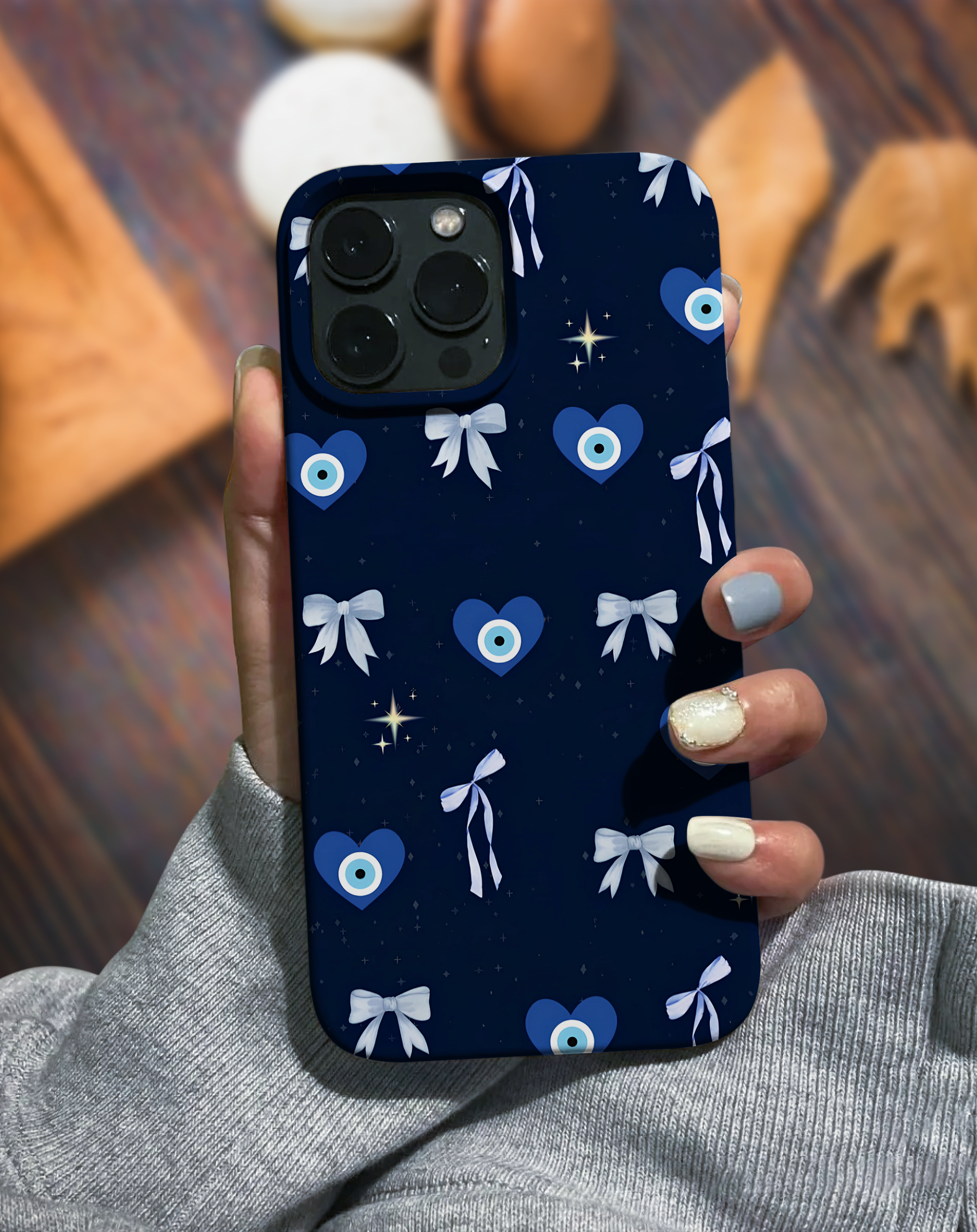 Mavi Nazar Boncuklu Premium Telefon Kılıfı