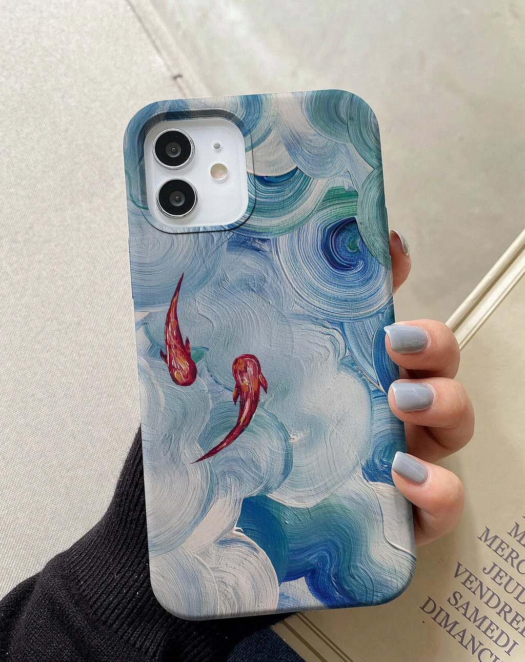 Abstract Koi Fish Art Premium Telefon Kılıfı