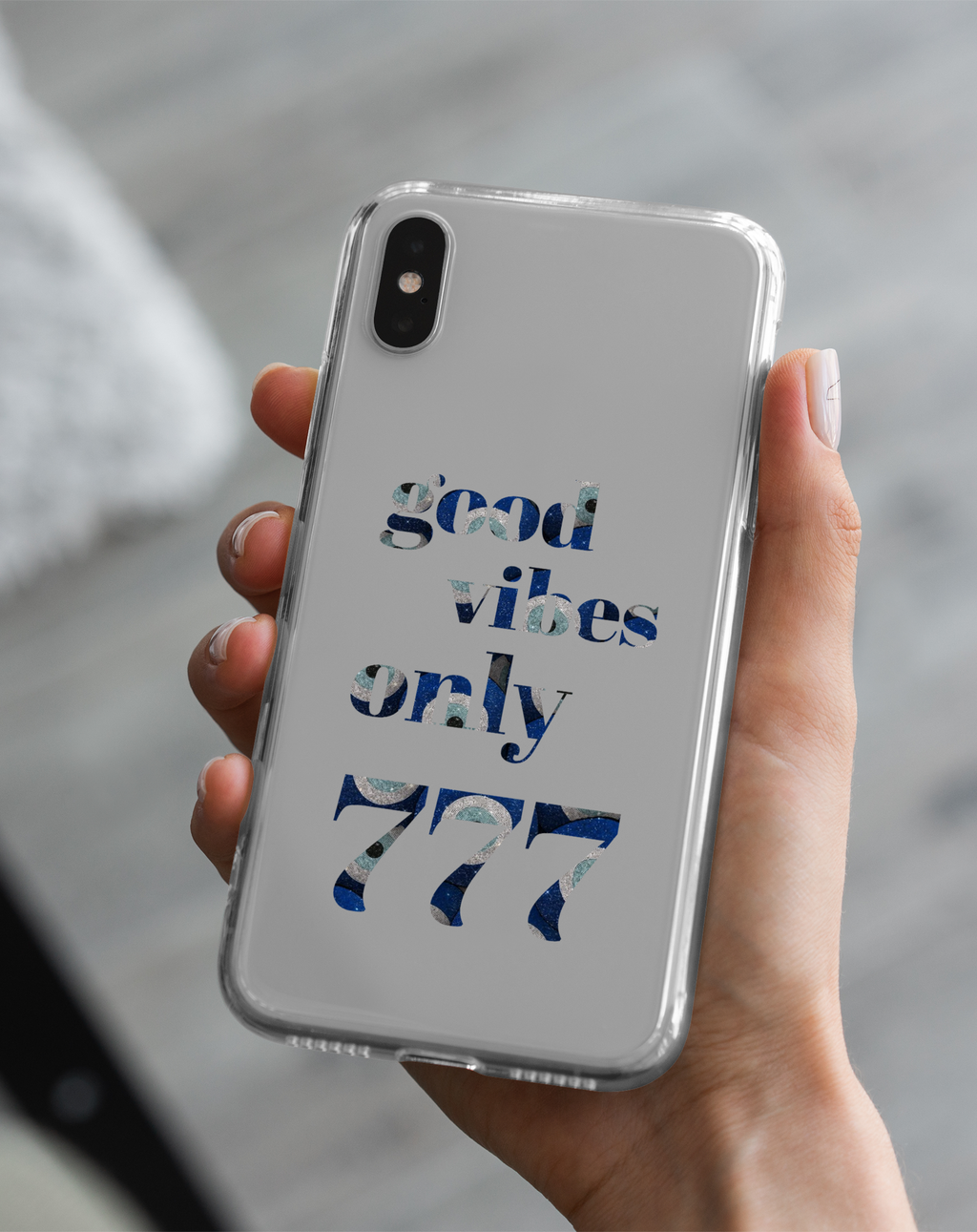Good Vibes Only 777 Premium Şeffaf Telefon Kılıfı