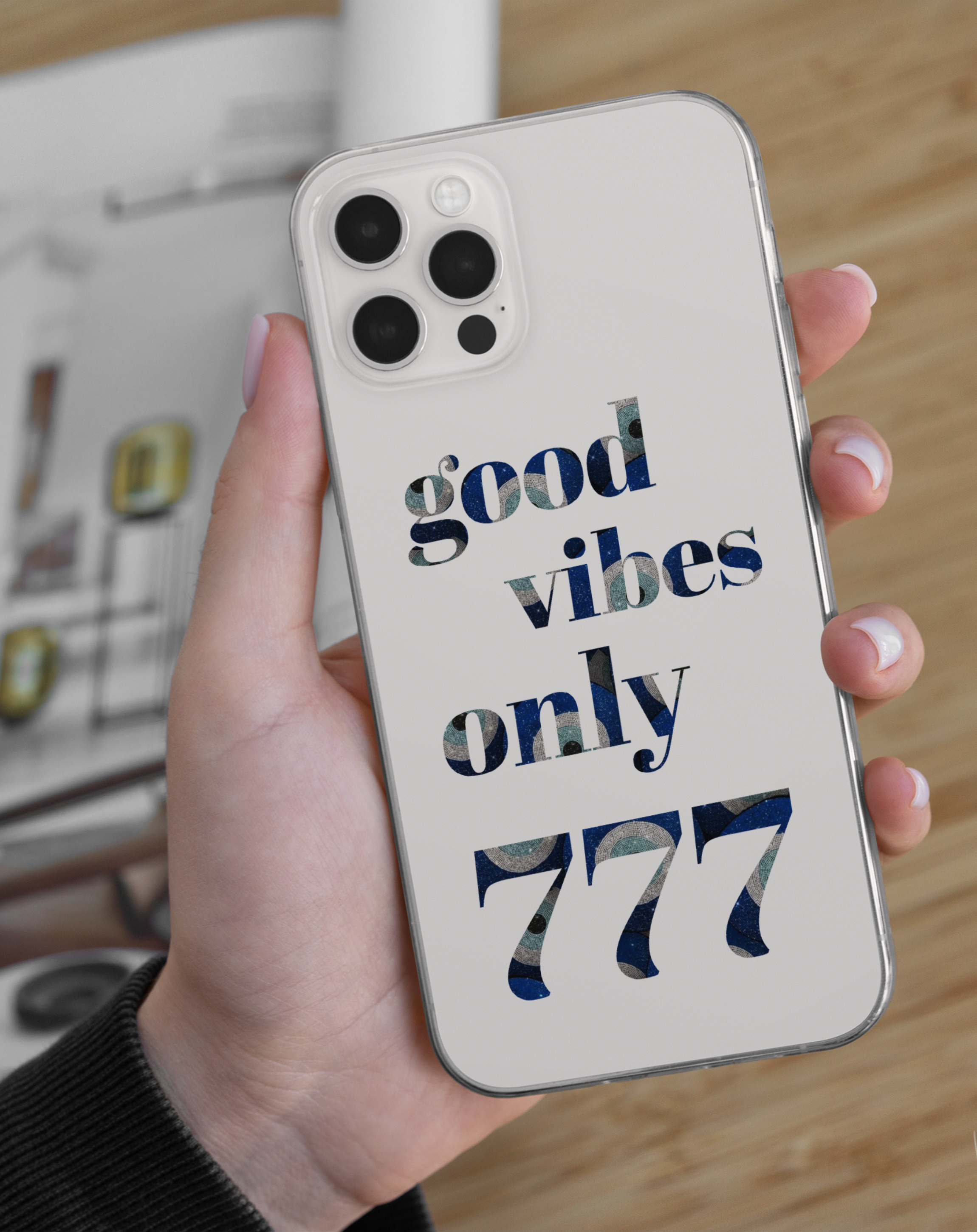 Good Vibes Only 777 Premium Şeffaf Telefon Kılıfı