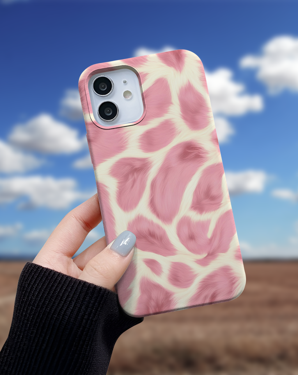 Pink Fur Pattern Aesthetic Premium Telefon Kılıfı
