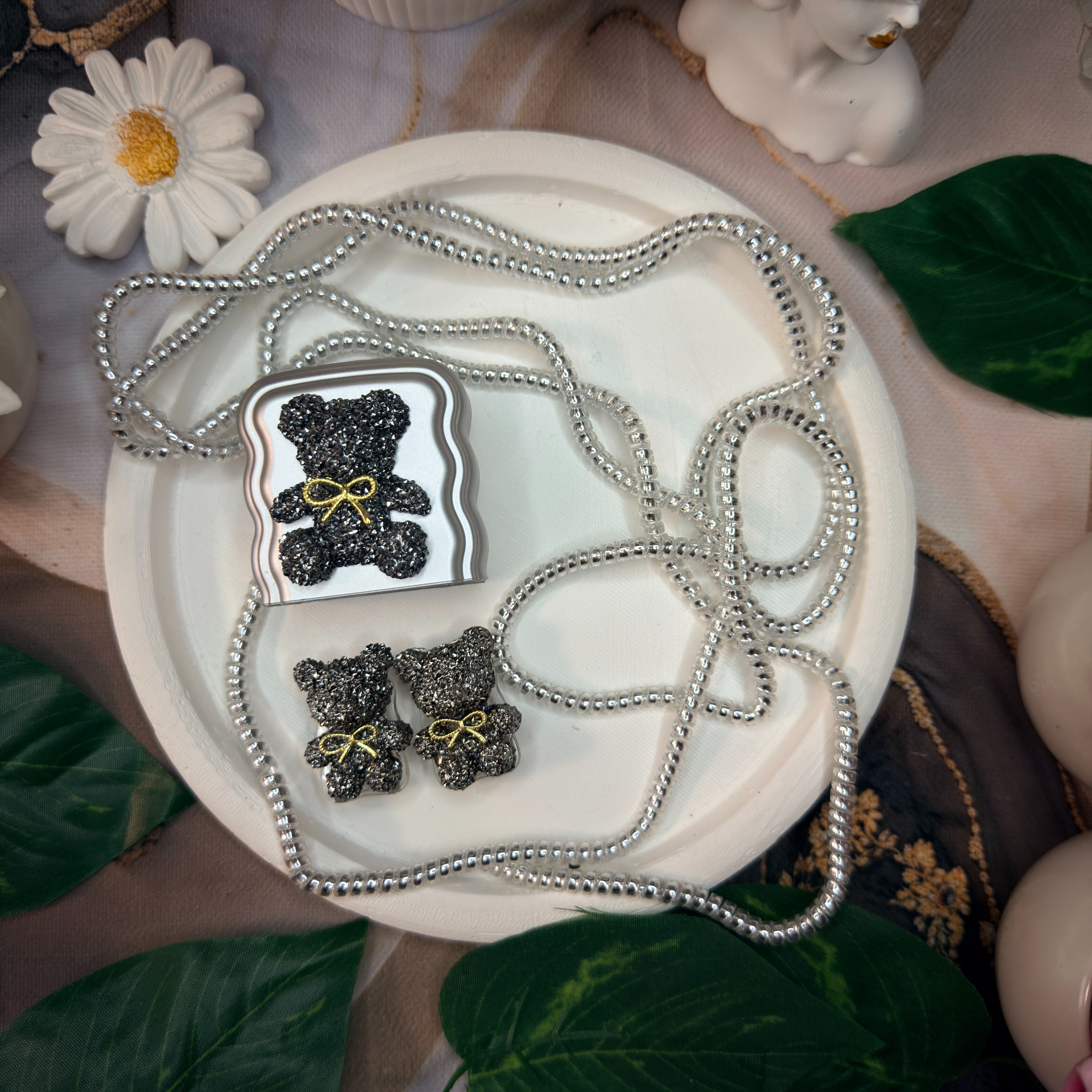 Simli Ayıcık Şarj Başlığı Koruyucu (Apple Uyumlu)