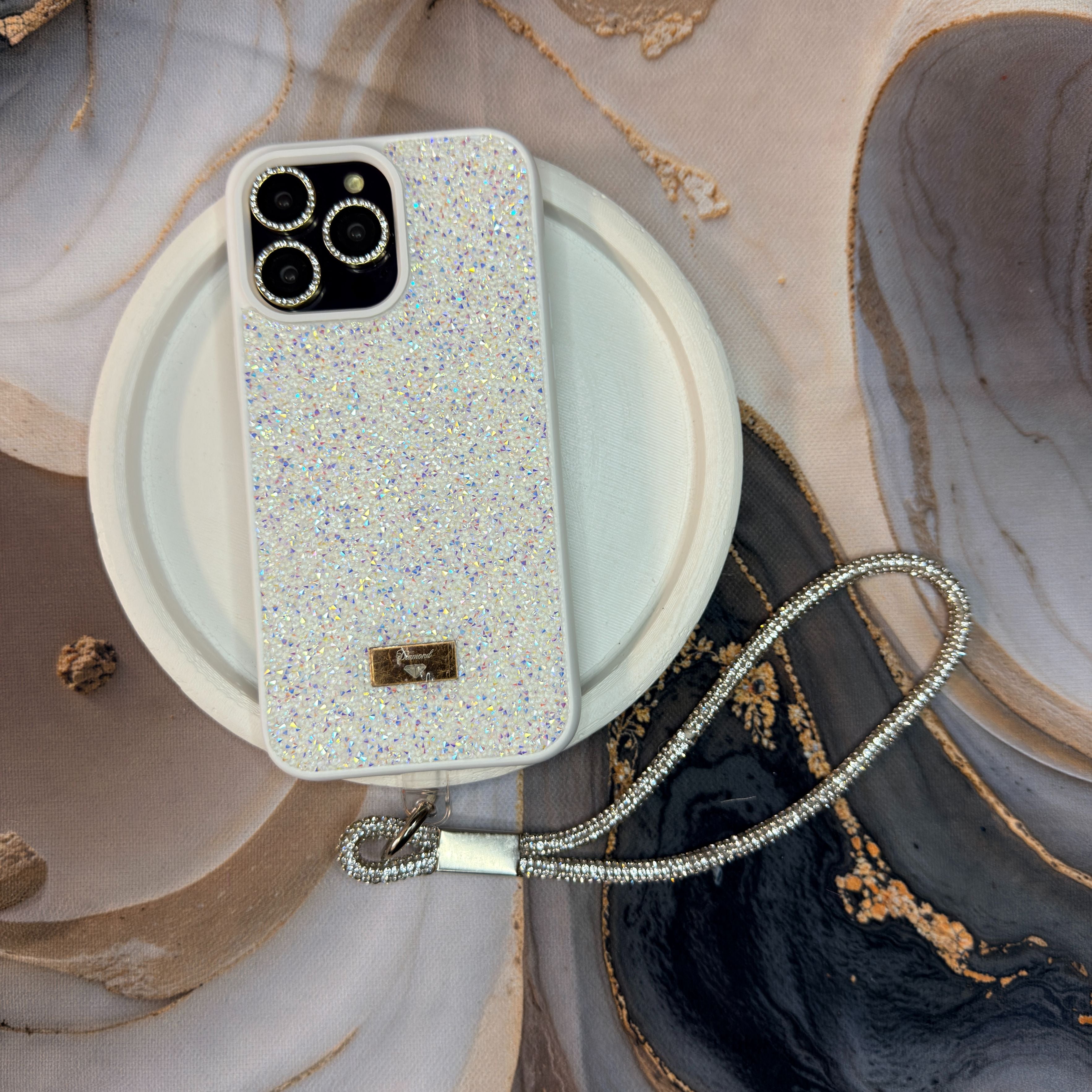 Taşlı Işıltılı Telefon Askısı-Bileklik