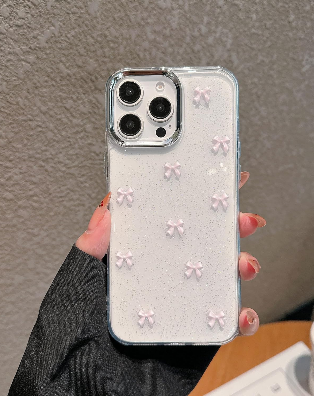 Glitter 3D Kurdele Şeffaf (Sararmaz) Premium Telefon Kılıfı